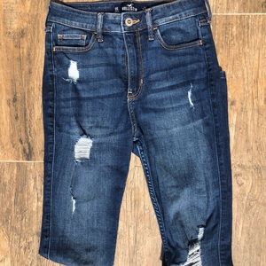 Hollister High Rise Super Skinny Dark Blue Jeans